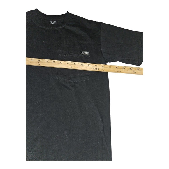 Calcutta T-Shirt Medium Men's Short Sleeve Black Graphic Print Fishing Adventure - Picture 4 of 6